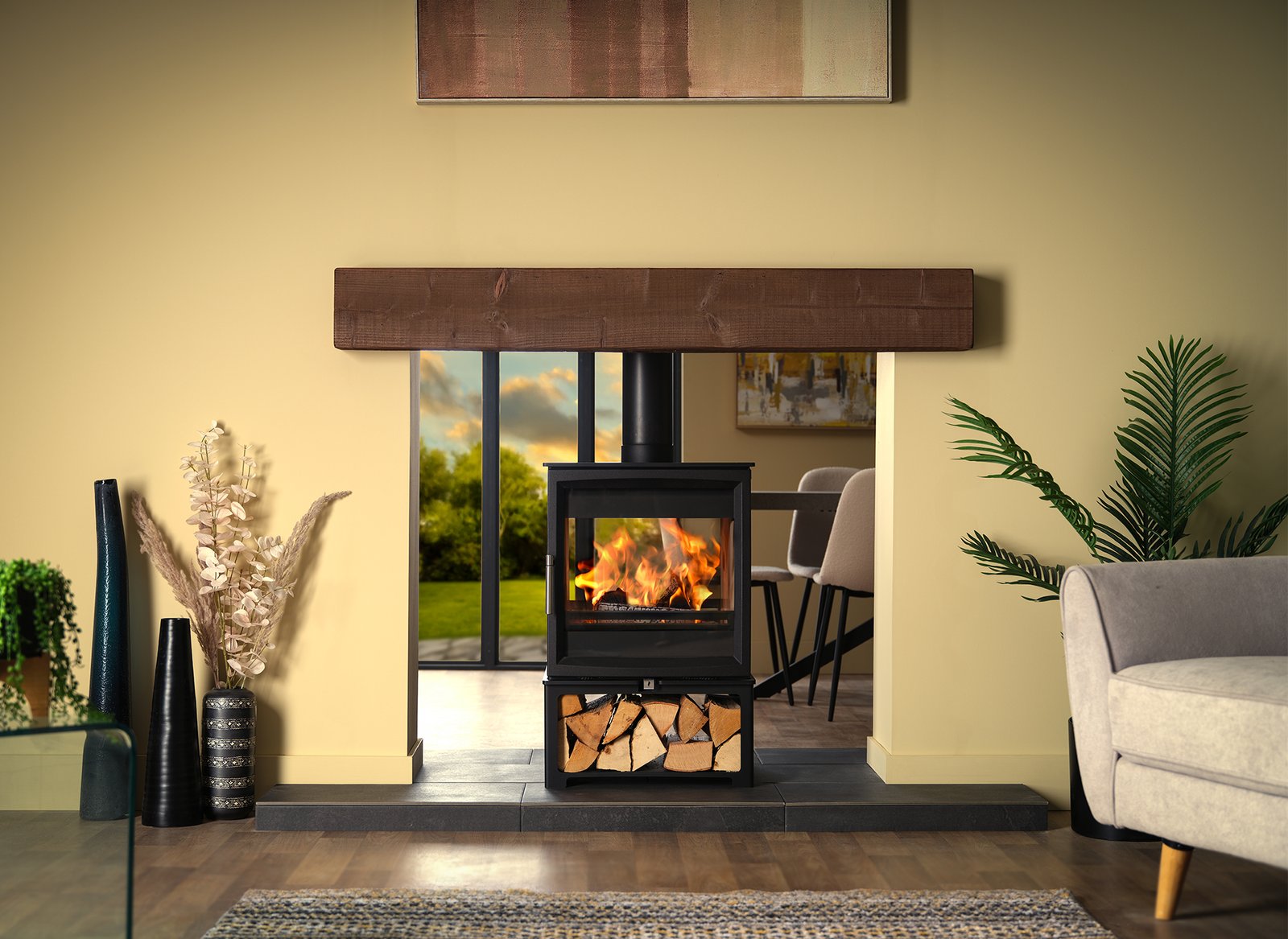 charlton-jenrick-fireline-woodtec-8-kw-foyer-à-visibilité-transparente-image